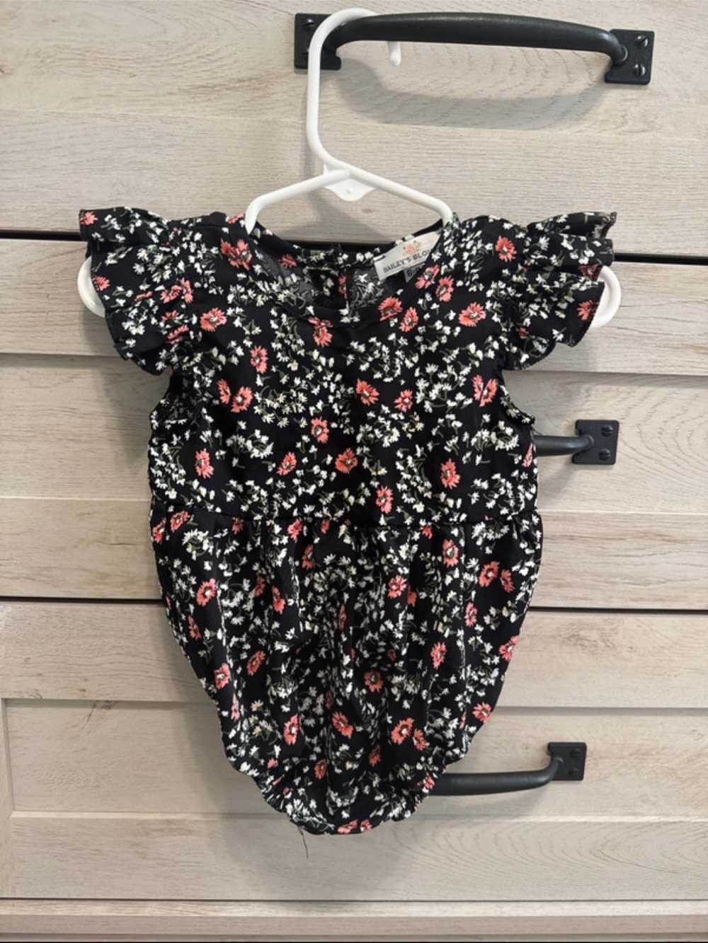 Bailey’s Blossom Floral Flutter Sleeve Baby Romper